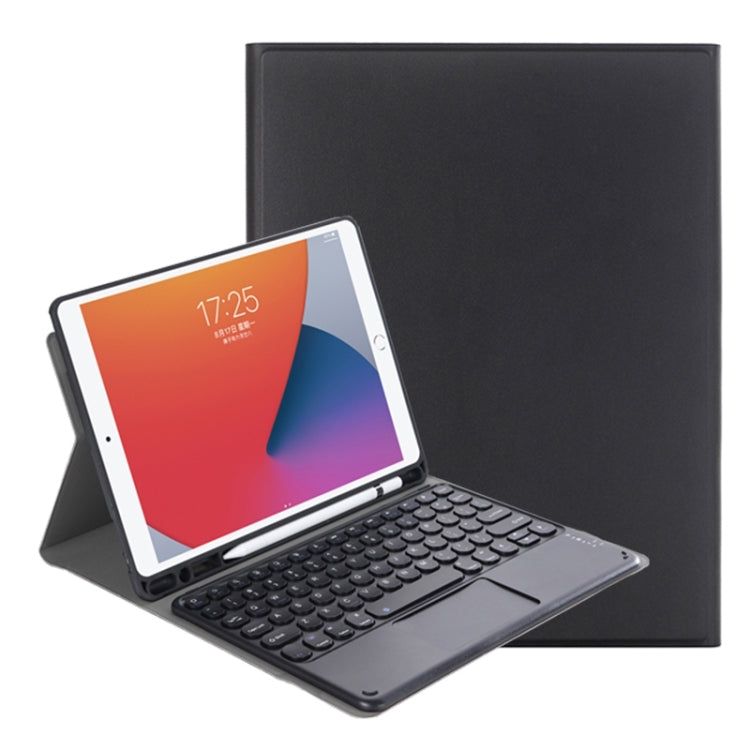 YA11B-A 2021 Detachable Lambskin Texture Round Keycap Bluetooth Keyboard Leather Tablet Case with Touch Control & Pen Slot & Stand For iPad Pro 11 2021 / Air4 / Air5 / Pro 11(Black) - free shipping - PMC TechLife - Order now!