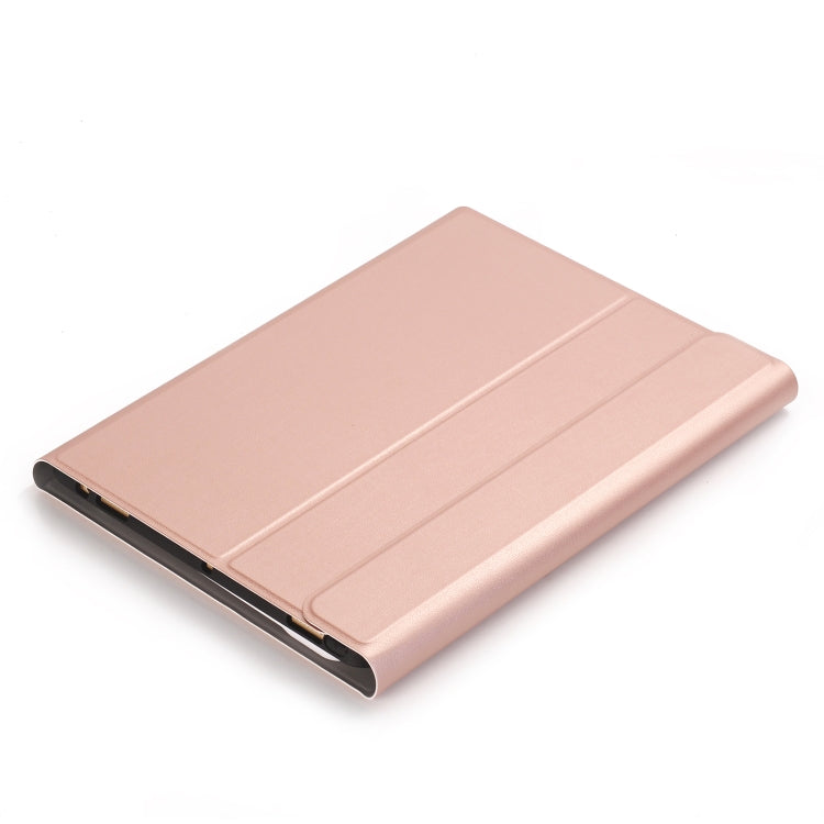 YA11B-A 2021 Detachable Lambskin Texture Round Keycap Bluetooth Keyboard Leather Tablet Case with Touch Control & Pen Slot & Stand For iPad Pro 11 (2021)(Rose Gold) - For iPad Pro by PMC TechLife | Online Shopping South Africa | PMC TechLife