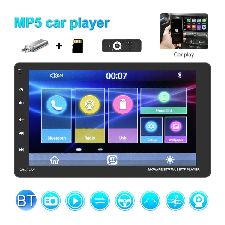 Q3366 Car 9-inch Touch HD Detachable Screen MP5 Support CarPlay / FM with Remote Controler - Car MP3 & MP4 & MP5 by PMC TechLife | Online Shopping South Africa | PMC TechLife | Buy Now Pay Later Mobicred