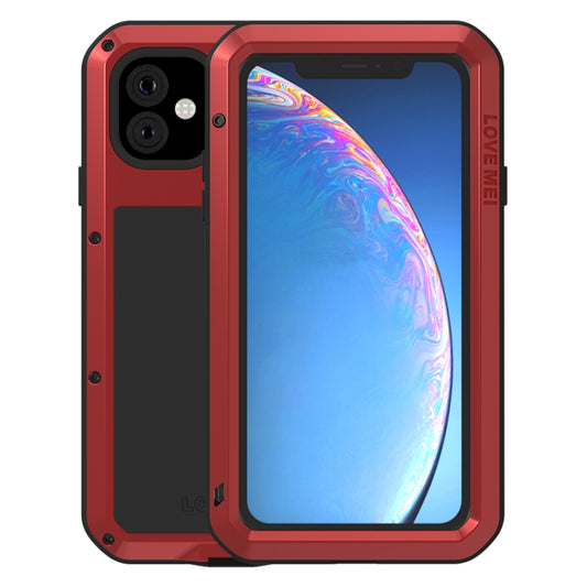 For iPhone 11 LOVE MEI Metal Shockproof Waterproof Dustproof Protective Case(Red) - iPhone 11 Cases by LOVE MEI | Online Shopping South Africa | PMC Jewellery