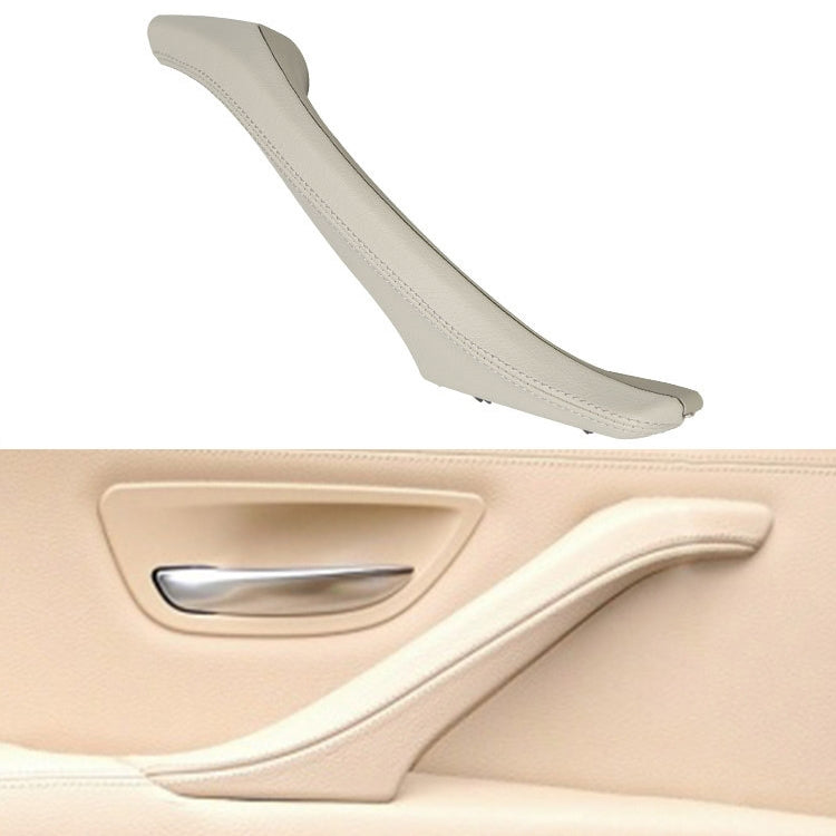 Car Leather Right Side Inner Door Handle Assembly 51417225854 for BMW 5 Series F10 / F18 2011-2017(Creamy-white) - Door Handles by PMC TechLife | Online Shopping South Africa | PMC TechLife | Buy Now Pay Later Mobicred