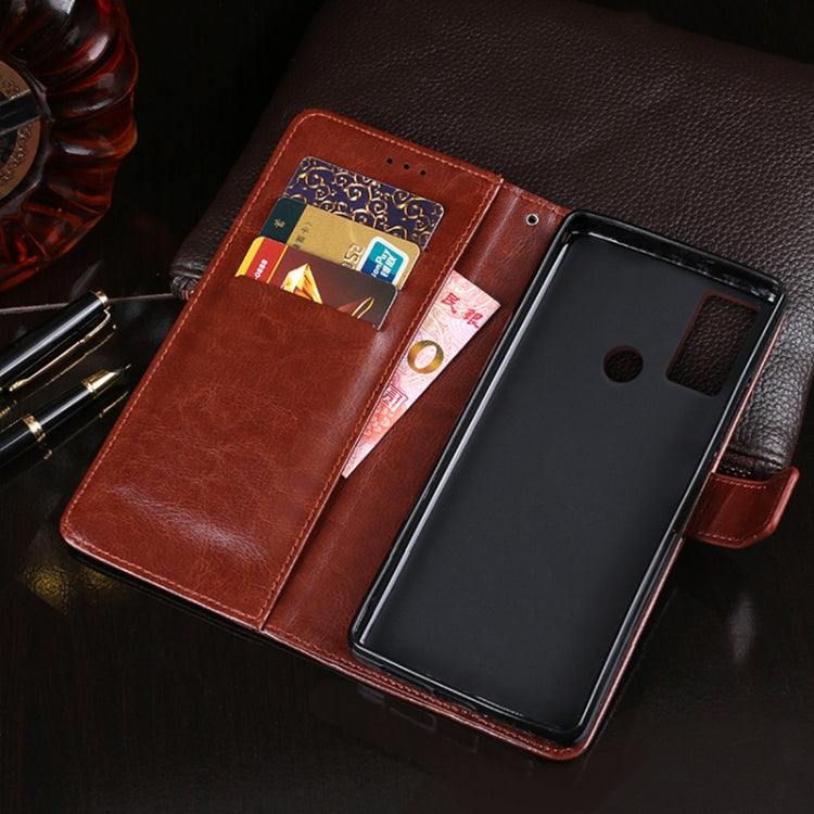 For Cubot C20 idewei Crazy Horse Texture Horizontal Flip Leather Case with Holder & Card Slots & Wallet(Rose Red) - More Brand by idewei | Online Shopping South Africa | PMC Jewellery | Buy Now Pay Later Mobicred