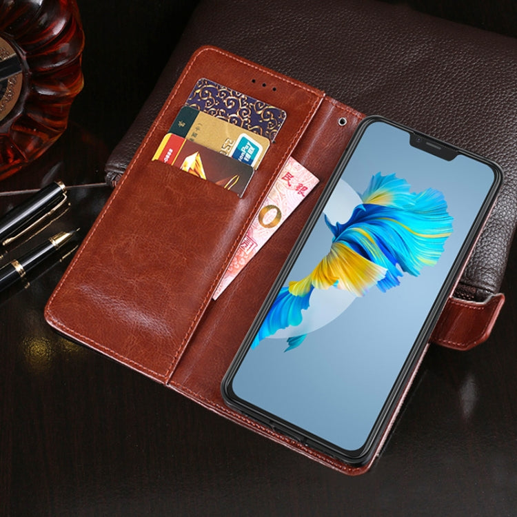 For Cubot C20 idewei Crazy Horse Texture Horizontal Flip Leather Case with Holder & Card Slots & Wallet(Rose Red) - More Brand by idewei | Online Shopping South Africa | PMC Jewellery | Buy Now Pay Later Mobicred