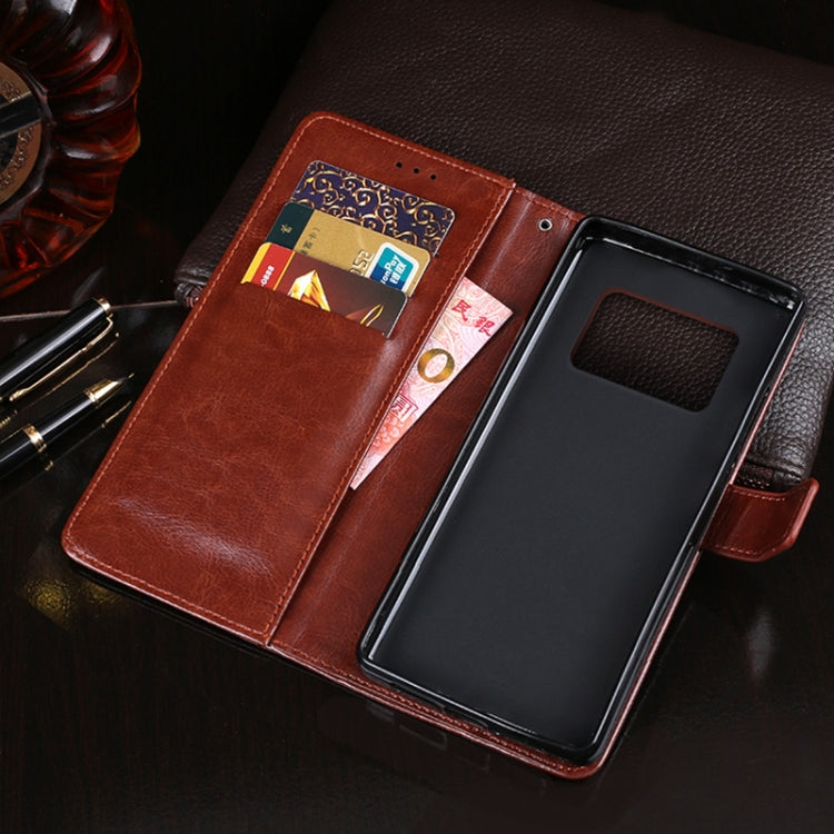 For Sharp Aquos R6 idewei Crazy Horse Texture Horizontal Flip Leather Case with Holder & Card Slots & Wallet(Brown) - More Brand by idewei | Online Shopping South Africa | PMC Jewellery | Buy Now Pay Later Mobicred