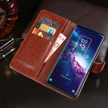 For TCL 20 Pro 5G idewei Crazy Horse Texture Horizontal Flip Leather Case with Holder & Card Slots & Wallet(Blue) - More Brand by idewei | Online Shopping South Africa | PMC Jewellery | Buy Now Pay Later Mobicred