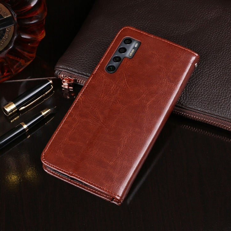 For TCL 20 Pro 5G idewei Crazy Horse Texture Horizontal Flip Leather Case with Holder & Card Slots & Wallet(Brown) - More Brand by idewei | Online Shopping South Africa | PMC Jewellery | Buy Now Pay Later Mobicred