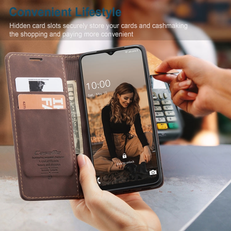 For Samsung Galaxy A22 5G CaseMe 013 Multifunctional Horizontal Flip Leather Case with Card Slot & Holder & Wallet(Coffee) - Galaxy Phone Cases by CaseMe | Online Shopping South Africa | PMC Jewellery | Buy Now Pay Later Mobicred