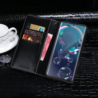 For Sharp Aquos R6 idewei Crocodile Texture Horizontal Flip Leather Case with Holder & Card Slots & Wallet(Black) - More Brand by idewei | Online Shopping South Africa | PMC Jewellery | Buy Now Pay Later Mobicred