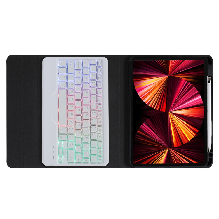 B011S Splittable Backlight Bluetooth Keyboard Leather Tablet Case with Triangle Holder & Pen Slot For iPad Pro 11 inch 2021 & 2020 & 2018 / Air 4 10.9 inch(Gradient Dark Green) - Universal by PMC TechLife | Online Shopping South Africa | PMC TechLife