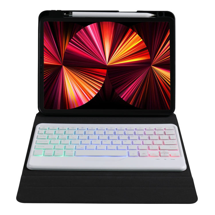 B011S Splittable Backlight Bluetooth Keyboard Leather Tablet Case with Triangle Holder & Pen Slot For iPad Pro 11 inch 2021 & 2020 & 2018 / Air 4 10.9 inch(Gradient Purple) - Universal by PMC TechLife | Online Shopping South Africa | PMC TechLife