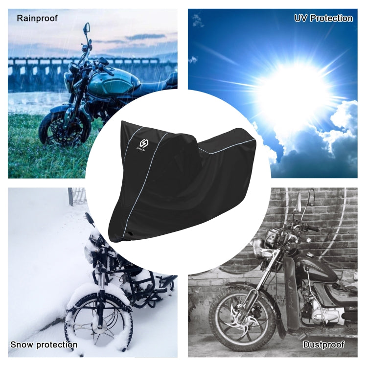 WUPP CS-1410A1 Motorcycle Thickened Oxford Cloth All-inclusive Waterproof Sun-proof Protective Cover, Size:S(Black) - Protective Gear by WUPP | Online Shopping South Africa | PMC Jewellery | Buy Now Pay Later Mobicred