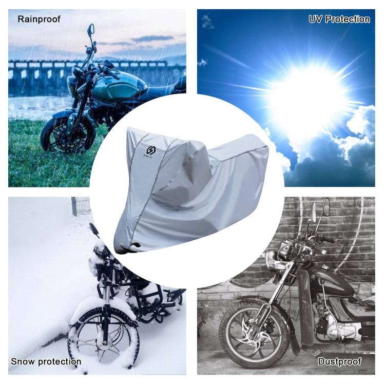 WUPP CS-1410B4 Motorcycle Thickened Oxford Cloth All-inclusive Waterproof Sun-proof Protective Cover, Size:XL(Silver) - Protective Gear by WUPP | Online Shopping South Africa | PMC Jewellery | Buy Now Pay Later Mobicred