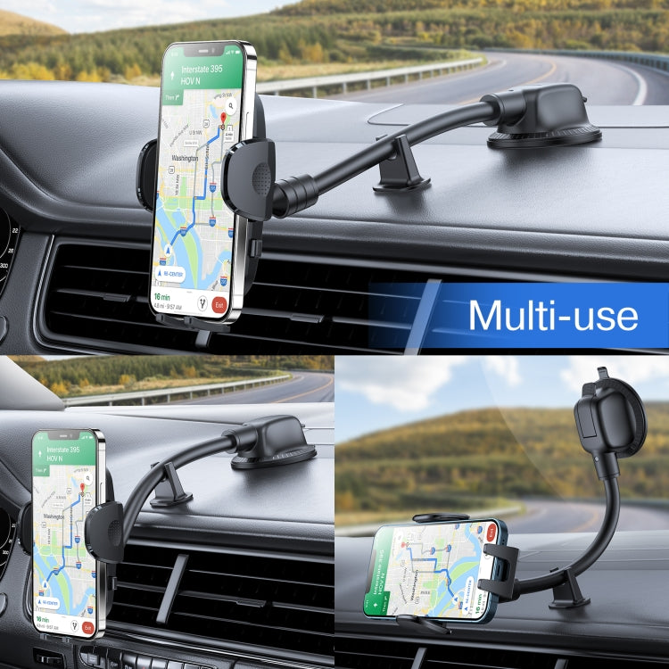 JOYROOM JR-ZS259 360 Degree Rotation Mechanical Car Holder, Style: Long Arm Sucker(Black) - Car Holders by JOYROOM | Online Shopping South Africa | PMC TechLife | Buy Now Pay Later Mobicred