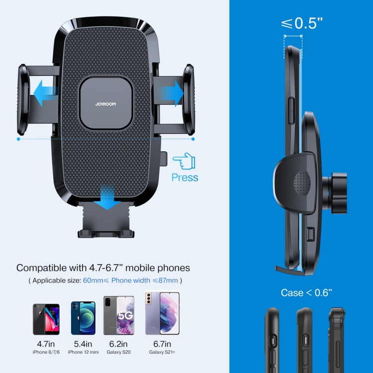 JOYROOM JR-ZS259 360 Degree Rotation Mechanical Car Holder, Style: Long Arm Sucker(Black) - Car Holders by JOYROOM | Online Shopping South Africa | PMC TechLife | Buy Now Pay Later Mobicred