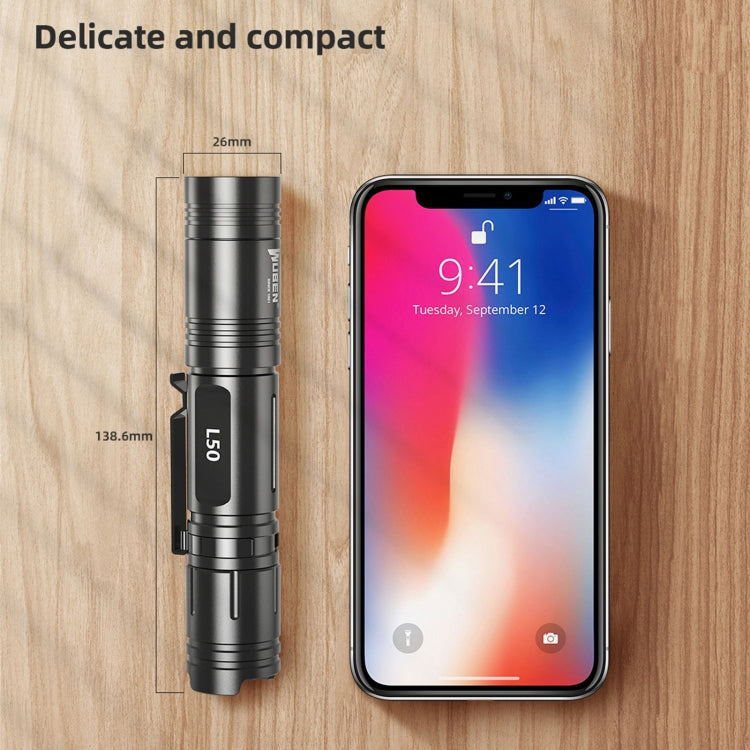 WUBEN L50 Outdoor Portable LED Strong Light USB Rechargeable Aluminum Flashlight - free shipping - PMc TechLife - Order now!