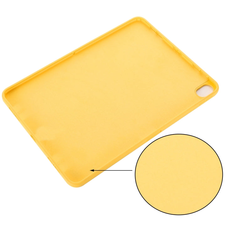 Solid Color Liquid Silicone Shockpoof Tablet Case For iPad Air 11 2024 / Air 2022 / 2020 10.9(Yellow) - iPad Air (2022) / (2020) 10.9 Cases by PMC TechLife | Online Shopping South Africa | PMC TechLife | Buy Now Pay Later Mobicred