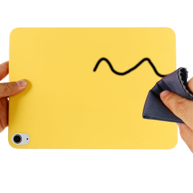 Solid Color Liquid Silicone Shockpoof Tablet Case For iPad Air 11 2024 / Air 2022 / 2020 10.9(Yellow) - iPad Air (2022) / (2020) 10.9 Cases by PMC TechLife | Online Shopping South Africa | PMC TechLife | Buy Now Pay Later Mobicred