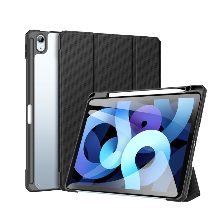 DUX DUCIS TOBY Series Shockproof PU Leather + PC + TPU Flip Smart Case For iPad Air 11 2025 / 2024 / Air 2022 / 2020 10.9(Black) - iPad Air (2022) / (2020) 10.9 Cases by DUX DUCIS | Online Shopping South Africa | PMC TechLife | Buy Now Pay Later Mobicred