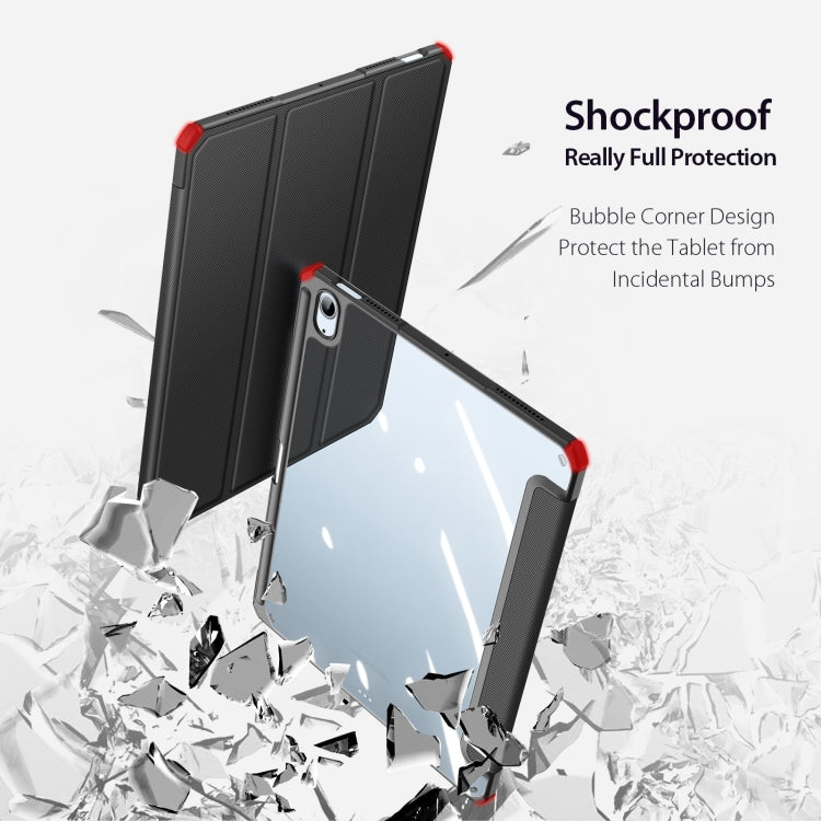 DUX DUCIS TOBY Series Shockproof PU Leather + PC + TPU Flip Smart Case For iPad Air 11 2025 / 2024 / Air 2022 / 2020 10.9(Black) - iPad Air (2022) / (2020) 10.9 Cases by DUX DUCIS | Online Shopping South Africa | PMC TechLife | Buy Now Pay Later Mobicred