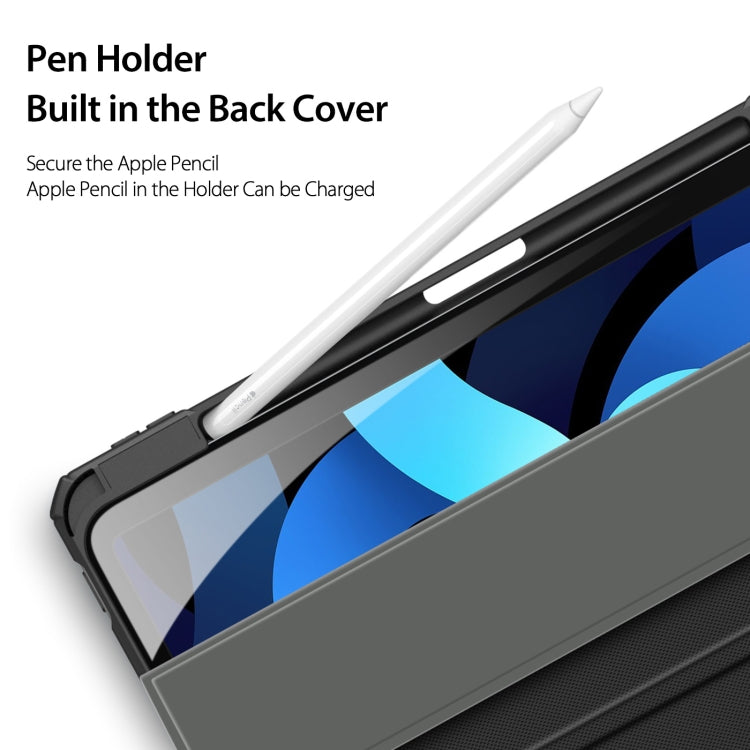 DUX DUCIS TOBY Series Shockproof PU Leather + PC + TPU Flip Smart Case For iPad Air 11 2025 / 2024 / Air 2022 / 2020 10.9(Black) - iPad Air (2022) / (2020) 10.9 Cases by DUX DUCIS | Online Shopping South Africa | PMC TechLife | Buy Now Pay Later Mobicred