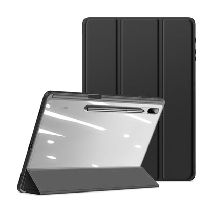 For Samsung Galaxy Tab S8+ / Tab S8 Plus /  Tab S7 FE / Tab S7+ DUX DUCIS TOBY Series Antiskid PU Leather + PC + TPU Horizontal Flip Case with Holder & Pen Slot & Sleep / Wake-up Function(Black) - Galaxy Tab S8+ Cases by DUX DUCIS | Online Shopping South Africa | PMC Jewellery | Buy Now Pay Later Mobicred