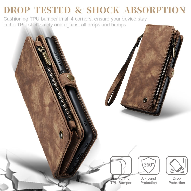 For Samsung Galaxy A32 5G CaseMe Detachable Multifunctional Horizontal Flip Leather Phone Case(Brown) - Galaxy Phone Cases by CaseMe | Online Shopping South Africa | PMC Jewellery | Buy Now Pay Later Mobicred