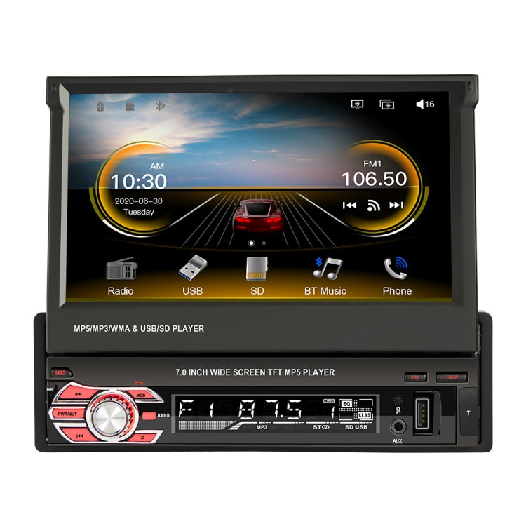 9601C HD 7 inch Manually Retractable Screen Car MP5 Player GPS Navigation Bluetooth Radio, Support Mirror Link & FM & TF Card & USB - Car MP3 & MP4 & MP5 by PMC TechLife | Online Shopping South Africa | PMC TechLife | Buy Now Pay Later Mobicred