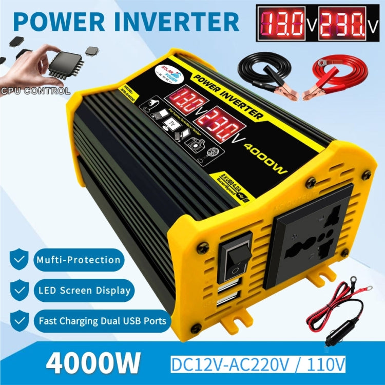 Legend II Generation 12V to 110V 4000W Modified Square Wave Car Power Inverter(Black) - Modified Square Wave by PMC Jewellery | Online Shopping South Africa | PMC Jewellery | Buy Now Pay Later Mobicred