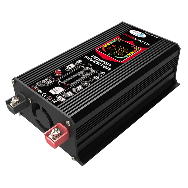 Tang III Generation 12V to 110V 6000W Modified Square Wave Car Power Inverter with LCD Display & Dual USB(Black) - Modified Square Wave by PMC TechLife | Online Shopping South Africa | PMC TechLife | Buy Now Pay Later Mobicred