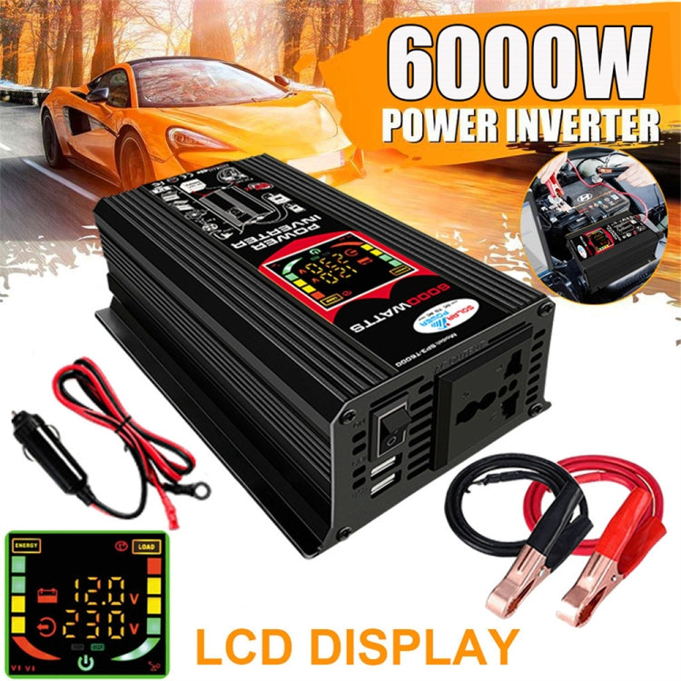 Tang III Generation 12V to 110V 6000W Modified Square Wave Car Power Inverter with LCD Display & Dual USB(Black) - Modified Square Wave by PMC TechLife | Online Shopping South Africa | PMC TechLife | Buy Now Pay Later Mobicred