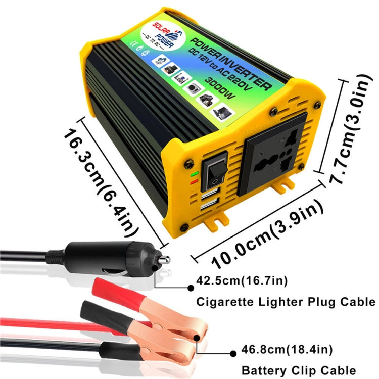 Legend I Generation DC12V to AC110V 3000W Modified Square Wave Car Power Inverter(Black) - Modified Square Wave by PMC Jewellery | Online Shopping South Africa | PMC Jewellery | Buy Now Pay Later Mobicred