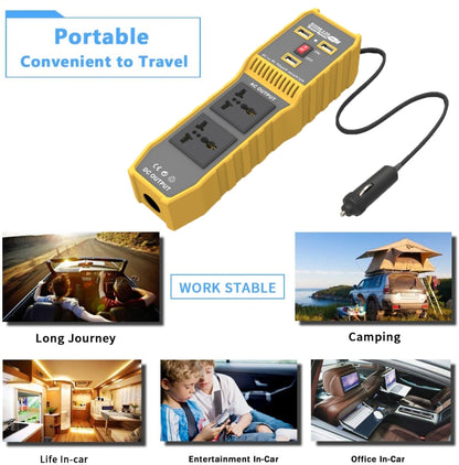 12V to 110V 300W Car Power Inverter with Three USB - Modified Square Wave by PMC Jewellery | Online Shopping South Africa | PMC Jewellery | Buy Now Pay Later Mobicred