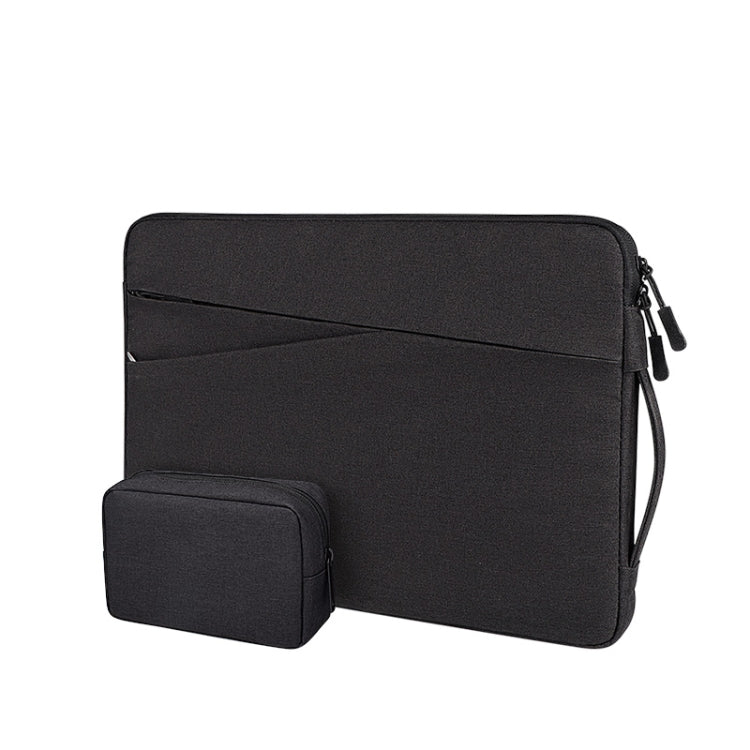 ND01DS Polyester Notebook Laptop Liner Bag with Small Bag, Size:13.3 inch(Black) - 13.3 inch by PMC Jewellery | Online Shopping South Africa | PMC Jewellery | Buy Now Pay Later Mobicred