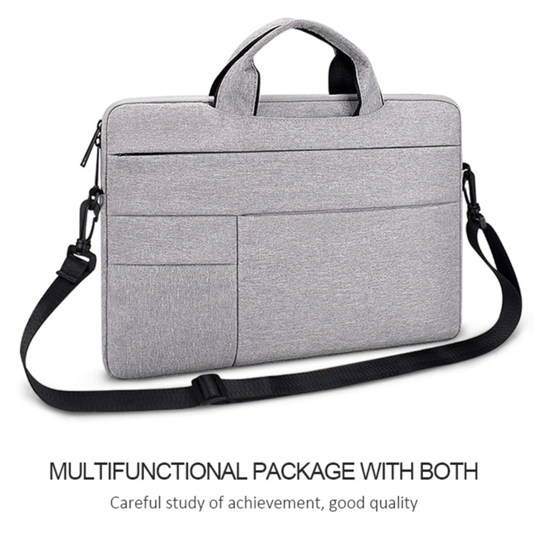 ND05SDJ Oxford Cloth + Nylon Laptop Portable Shoulder Bag, Size:15.6 inch(Hemp Gray) - 15.6 - 17 inch by PMC Jewellery | Online Shopping South Africa | PMC Jewellery | Buy Now Pay Later Mobicred