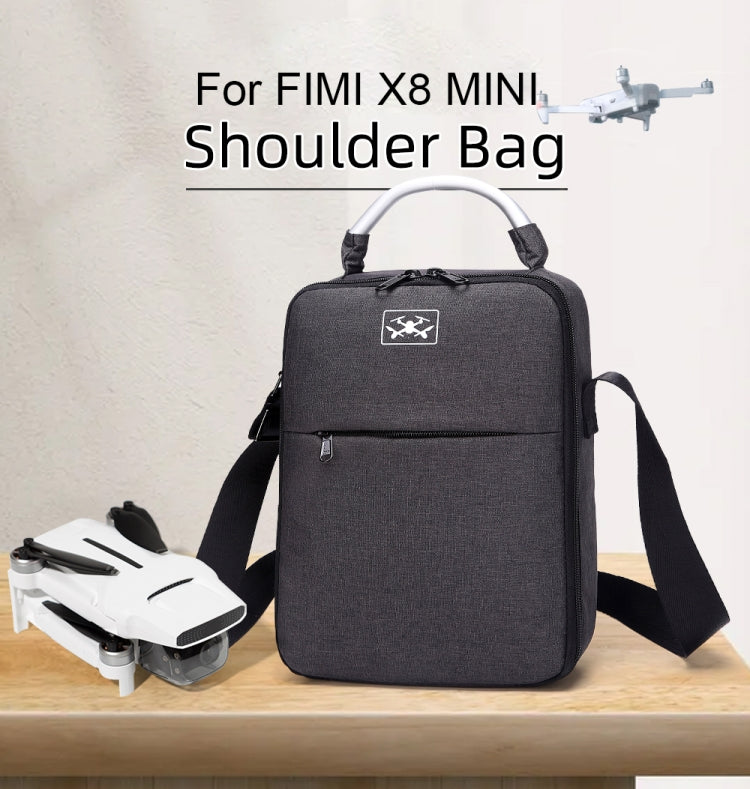 Shockproof Waterproof Single Shoulder Storage Bag Travel Carrying Cover Case Box for FIMI X8 mini(Black + Red Liner) -  by PMC TechLife | Online Shopping South Africa | PMC TechLife | Buy Now Pay Later Mobicred