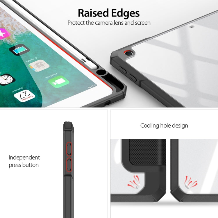DUX DUCIS TOBY Series Shockproof PU Leather + PC + TPU Horizontal Flip Case with Holder & Pen Slot & Sleep / Wake-up Function For iPad 9.7 inch 2017 / 2018(Black) - free shipping - PMC Jewellery - Order now!