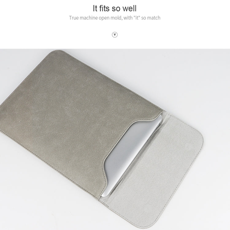 PU02 Ultra-thin Notebook Liner Bag with Small Bag, Size:13.3 inch(Light Grey) - 13.3 inch by PMC TechLife | Online Shopping South Africa | PMC TechLife | Buy Now Pay Later Mobicred
