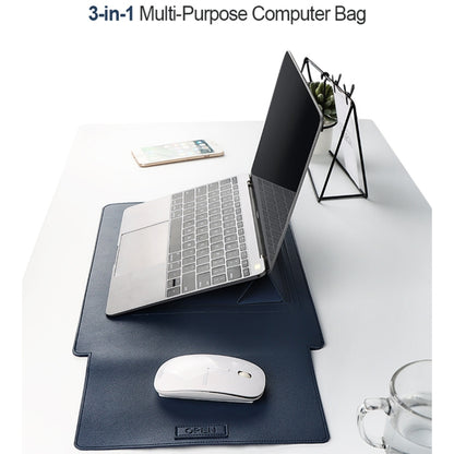 PU06 3 in 1 PU Multifunctional Laptop Bag, Size:13.3 inch(Sapphire Blue) - 13.3 inch by PMC Jewellery | Online Shopping South Africa | PMC Jewellery | Buy Now Pay Later Mobicred