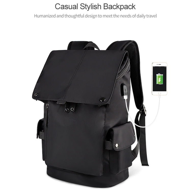 SJ02 13-15.6 inch Universal Large-capacity Laptop Backpack with USB Charging Port(Wine Red) - Backpack by PMC Jewellery | Online Shopping South Africa | PMC Jewellery | Buy Now Pay Later Mobicred