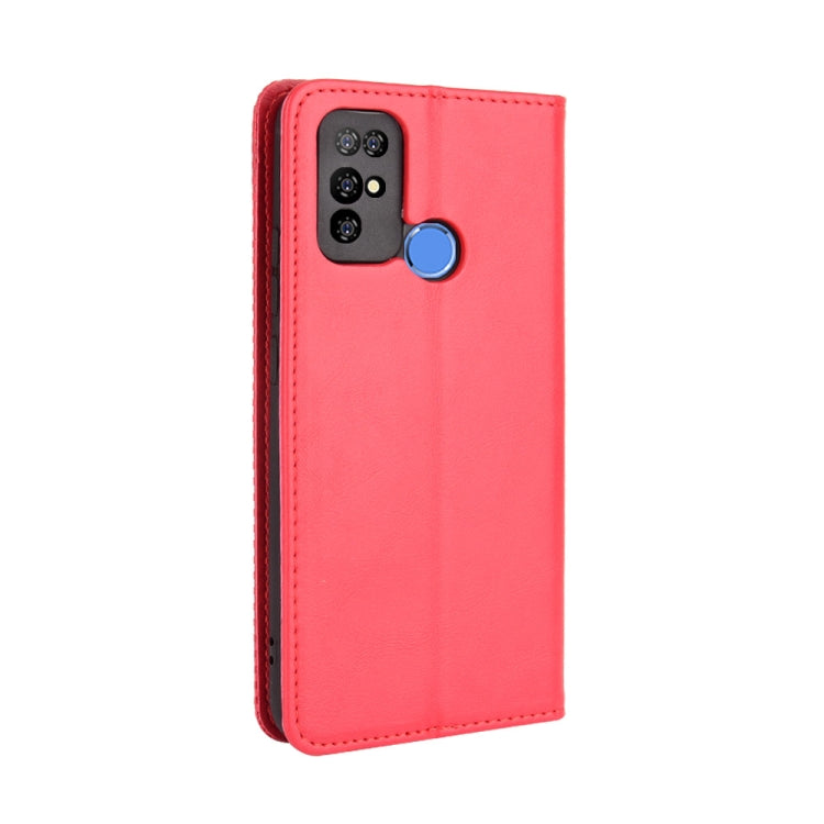 For Doogee X96 Pro Magnetic Buckle Retro Crazy Horse Texture Horizontal Flip Leather Case with Holder & Card Slots & Photo Frame(Red) - More Brand by PMC TechLife | Online Shopping South Africa | PMC TechLife | Buy Now Pay Later Mobicred