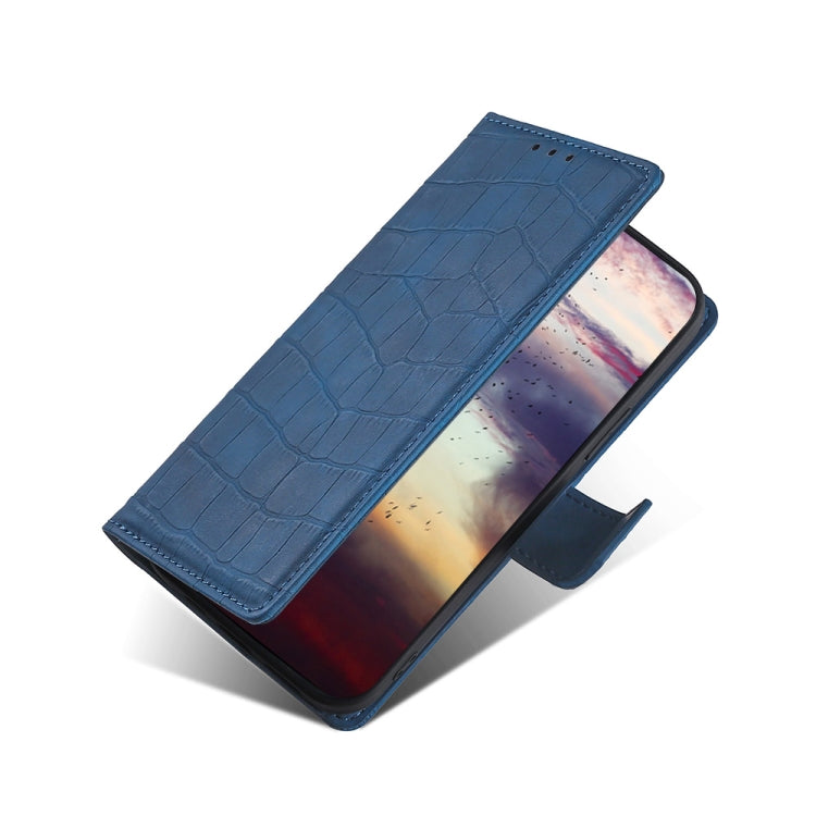 For Doogee N30 Skin Feel Crocodile Texture Magnetic Clasp Horizontal Flip PU Leather Case with Holder & Card Slots & Wallet(Blue) - More Brand by PMC Jewellery | Online Shopping South Africa | PMC Jewellery | Buy Now Pay Later Mobicred