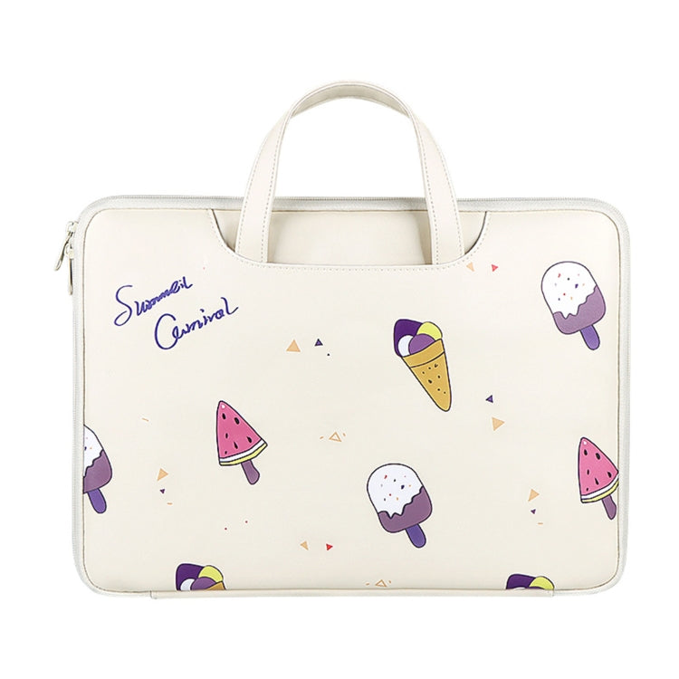 ST01KT Lightweight PU Printed Laptop Bag, Size:14.1-15.4 inch(Ice Cream) - free shipping - PMC Jewellery - Order now!