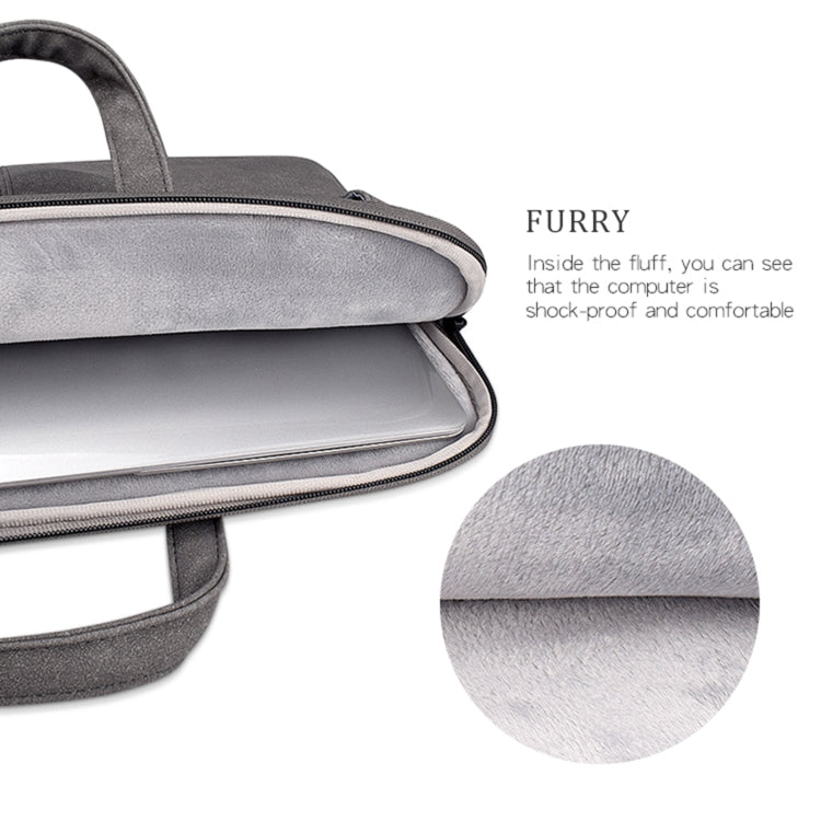 ST06SDJ Frosted PU Business Laptop Bag with Detachable Shoulder Strap, Size:15.6 inch(Light Gray) - 15.6 - 17 inch by PMC Jewellery | Online Shopping South Africa | PMC Jewellery | Buy Now Pay Later Mobicred