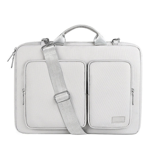 ST11 Polyester Thickened Laptop Bag with Detachable Shoulder Strap, Size:15.6 inch(Silver Gray) - 15.6 - 17 inch by PMC Jewellery | Online Shopping South Africa | PMC Jewellery | Buy Now Pay Later Mobicred