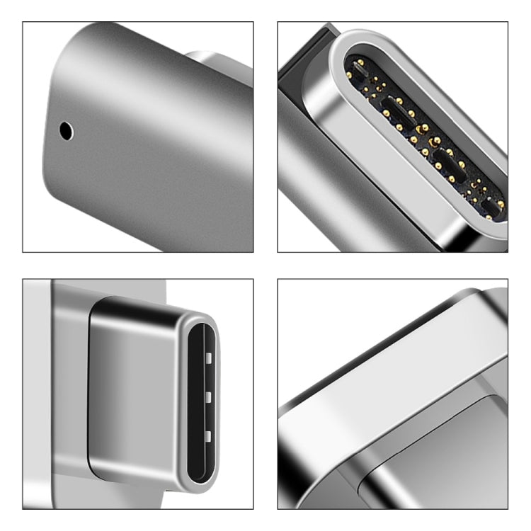 100W USB-C / Type-C Female to 20 Pin Magnetic USB-C / Type-C Male Elbow Adapter(Dark Gray) - free shipping - PMC Jewellery - Order now!