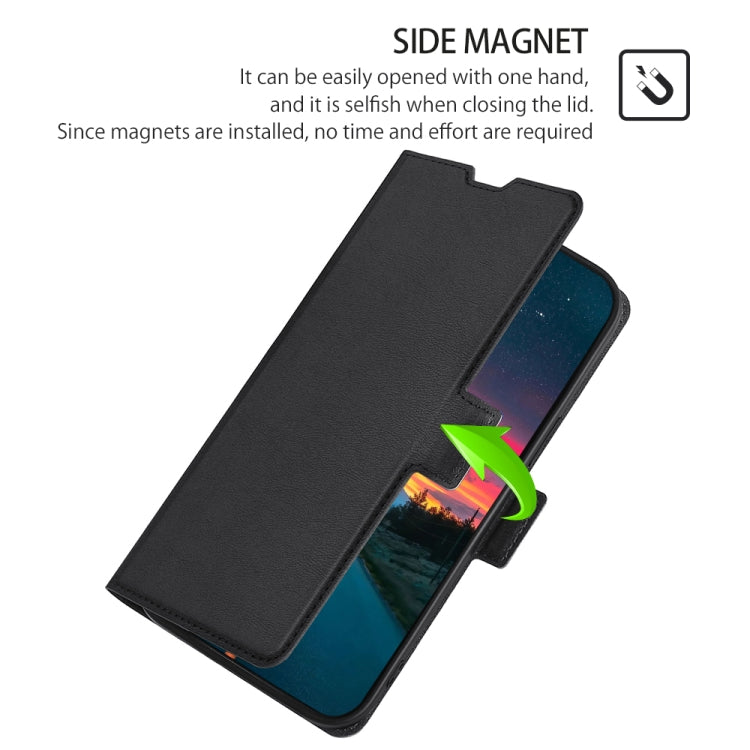 For Doogee X96 Pro Ultra-thin Voltage Side Buckle PU + TPU Horizontal Flip Leather Case with Holder & Card Slot(Black) - More Brand by PMC Jewellery | Online Shopping South Africa | PMC Jewellery | Buy Now Pay Later Mobicred