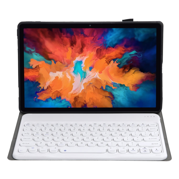 For Lenovo Pad Pro 11.5 inch 2021 TB-J716F / Tab P11 Pro 11.5 inch TB-J706F YAM13 Lambskin Texture Detachable Round Keycap Bluetooth Keyboard Leather Tablet Case with Holder(Gold) - Lenovo Keyboard by PMC TechLife | Online Shopping South Africa | PMC TechLife