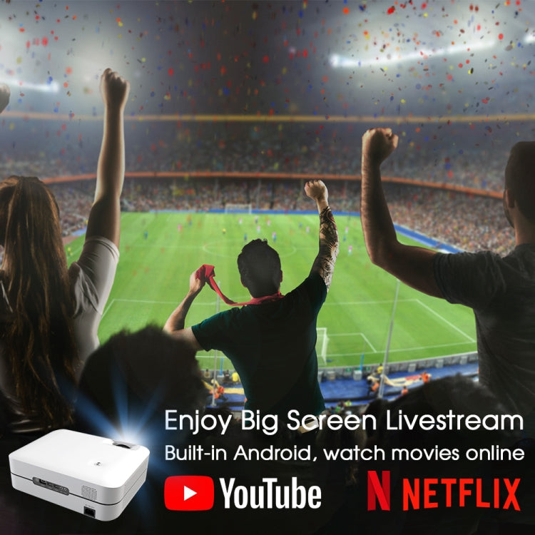 WEJOY L9 1920x1080P 400 ANSI Lumens Portable Home Theater LED HD Digital Projector, Android 6.0, 1G+8G, EU Plug - LED Projector by WEJOY | Online Shopping South Africa | PMc TechLife | Buy Now Pay Later Mobicred