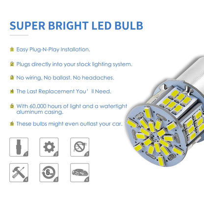 1 Pair E0052 9-14V 1156-54SMD-2835 6000K 1080LM White Light Car Decoding Turn Signal Reversing Light - Arrow Turn Lights by PMC Jewellery | Online Shopping South Africa | PMC Jewellery