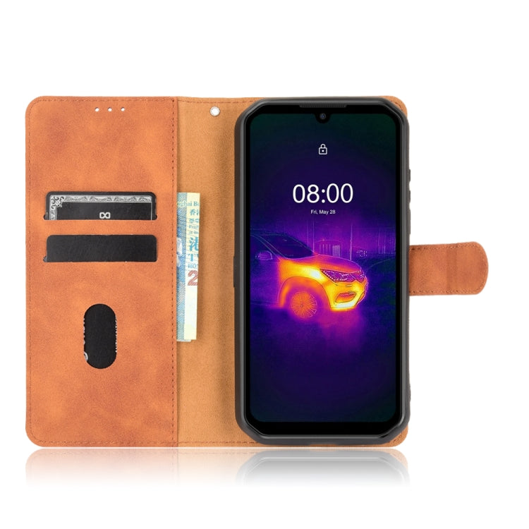 For Ulefone Armor 11T 5G Solid Color Skin Feel Magnetic Buckle Horizontal Flip Calf Texture PU Leather Case with Holder & Card Slots & Wallet(Brown) - Ulefone Cases by PMC Jewellery | Online Shopping South Africa | PMC Jewellery | Buy Now Pay Later Mobicred